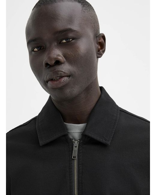 Frank And Oak Black Flex Point Collar Jacket for men