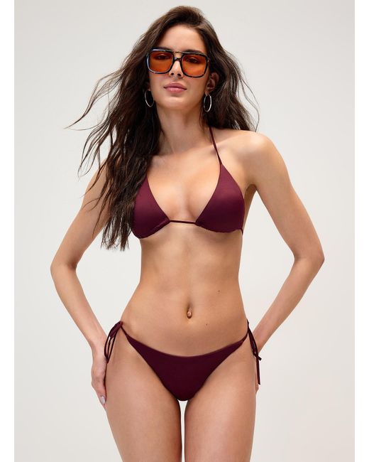 Simon's Black Halter String Triangle Bra
