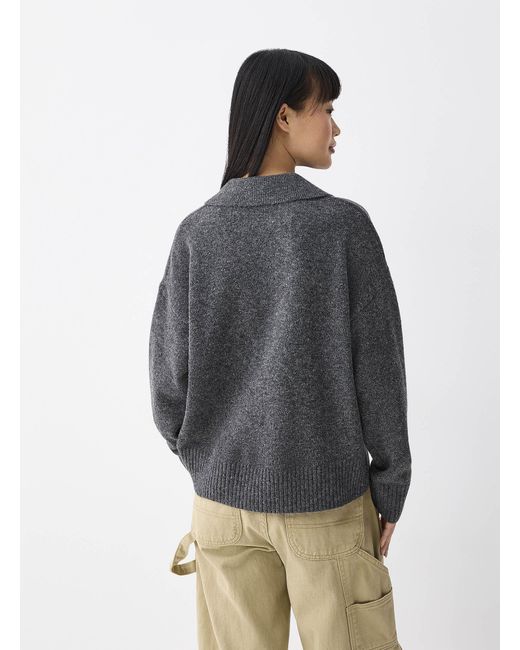 Twik Gray Johnny Collar Boxy