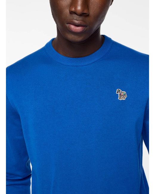 Paul Smith Blue Zebra Patch Sweater for men