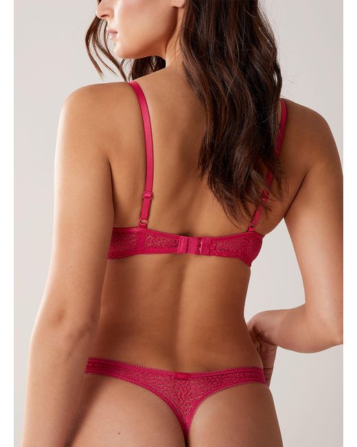DKNY Pink Delicate Lace Thong