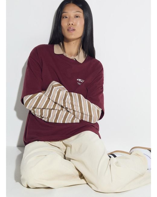 JJXX Natural Naja Loose Striped Polo Shirt
