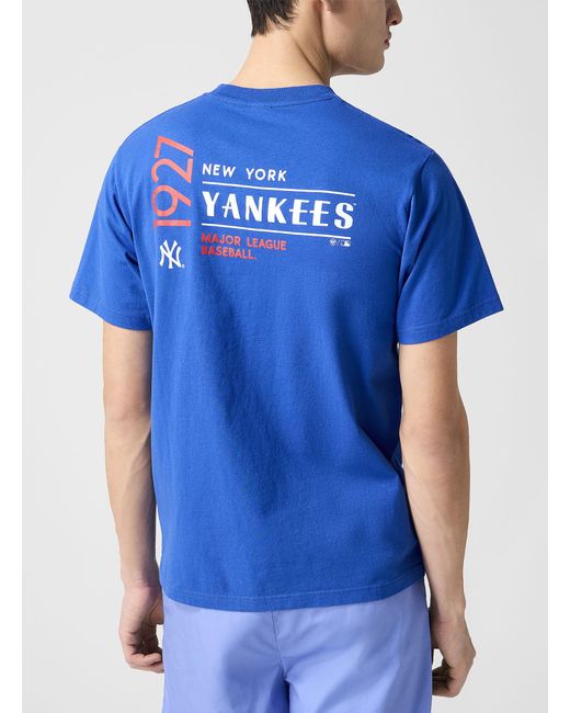 Sporty & Rich Blue Yankees Printed T for men