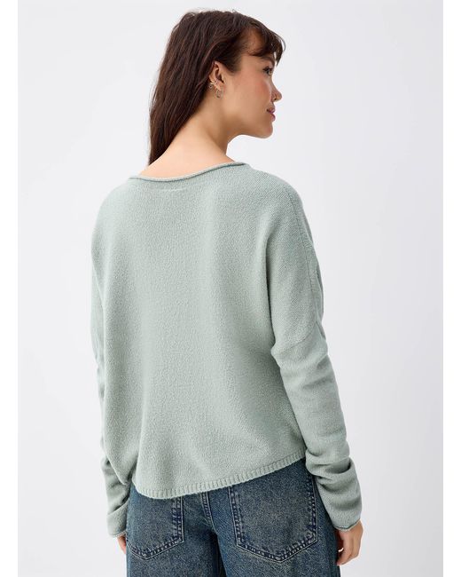 Twik Gray Rolled Edging Cardigan