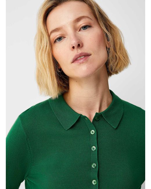 Contemporaine Green Responsibly Sourced Merino Wool Long