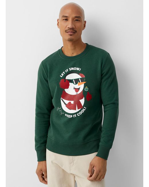 Jack & Jones Festive Characters Sweatshirt in Green for Men | Lyst