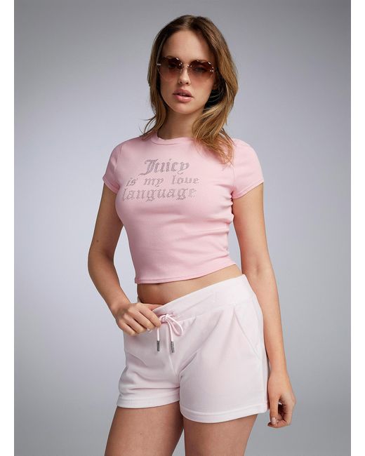 Juicy Couture Diamonds Phrase Pink T