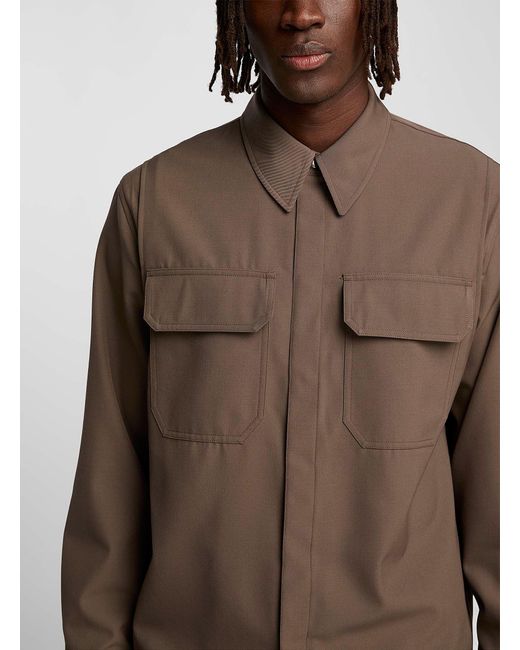 Helmut Lang Brown Patch Pockets Military Shirt for men