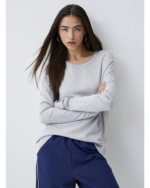 Twik Gray Loose Crew