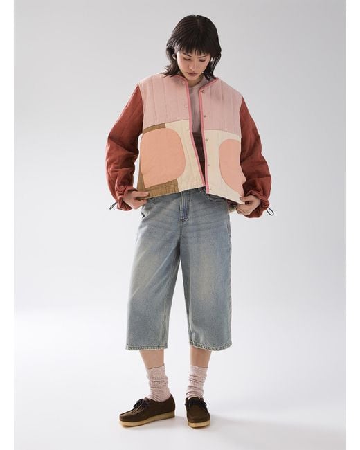SELFHOOD Gray Patchwork Quilted Jacket