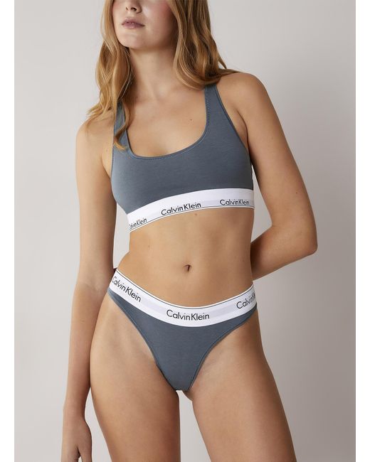 Blue calvin klein thong online