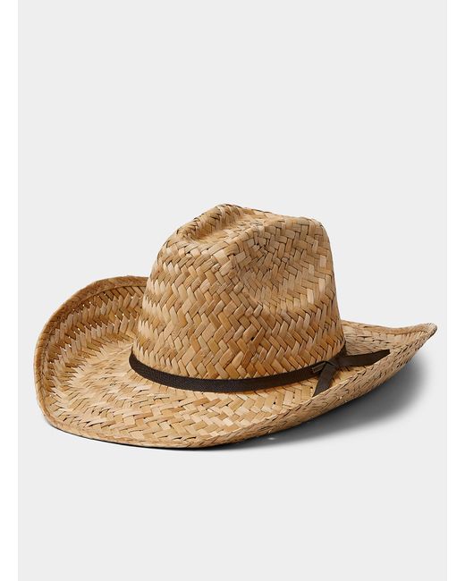 Brixton Knotted Band Straw Cowboy Hat 