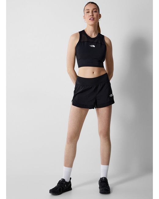The North Face Black Mesh Strap Logo Cropped Tank