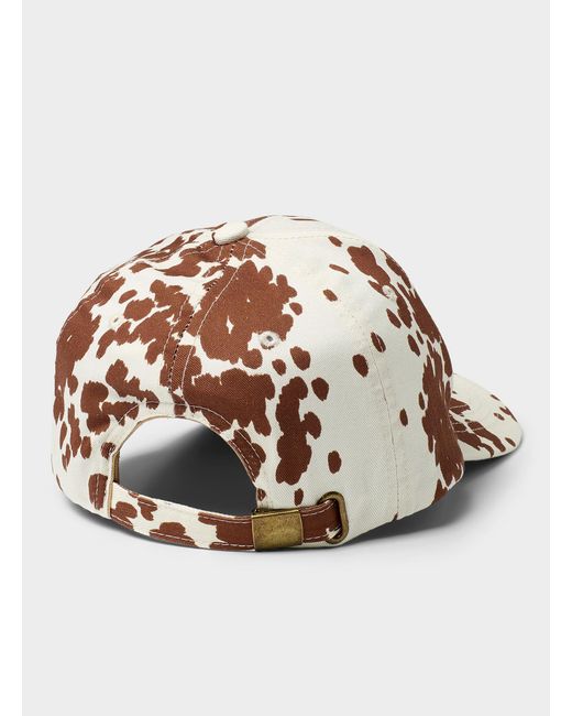 Simon's Multicolor Cowhide Pattern Embroidered Baseball Cap