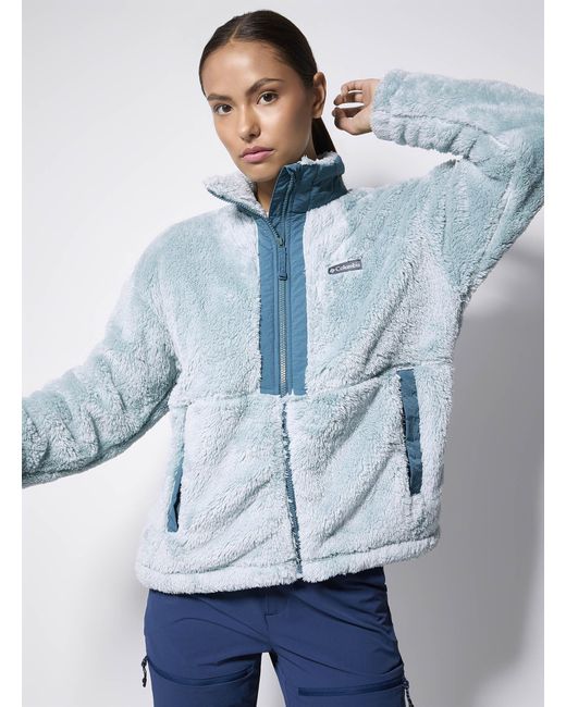 Columbia Blue Boundless Discovery Plush Polar Fleece Jacket