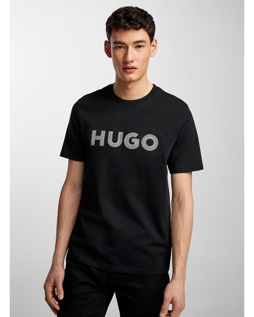 HUGO Black Drochet Logo T for men