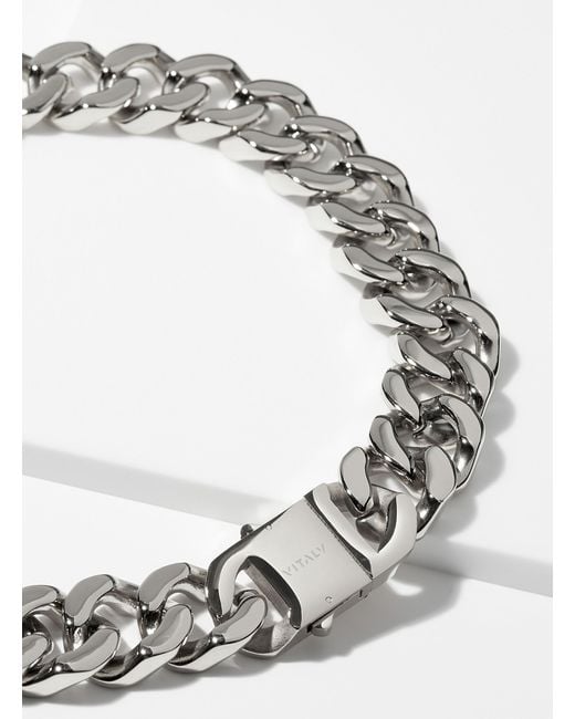 Vitaly Riot Chain Necklace in Grey (Gray) for Men - Lyst