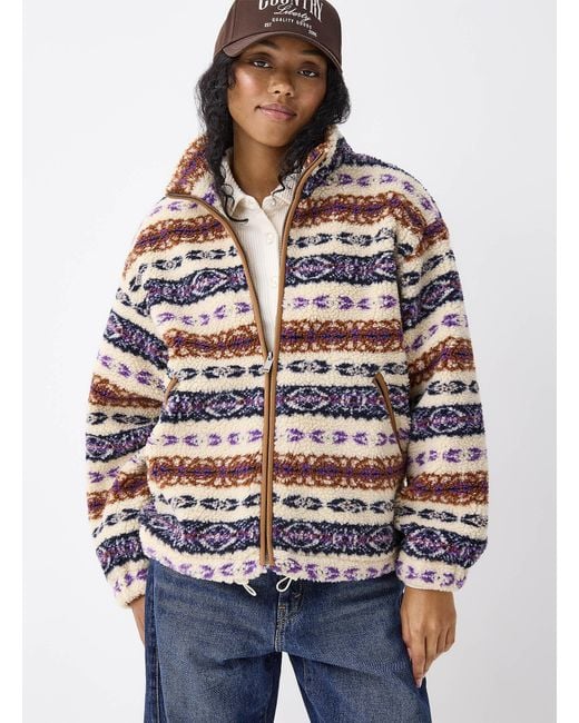 Twik Blue Patterned Fleece Sweatshirt