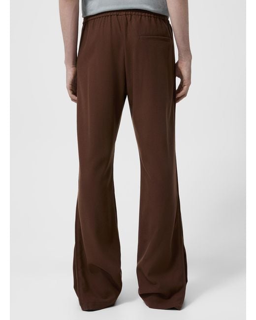 Acne Gray Knit Stripe Zipped Track Pant for men
