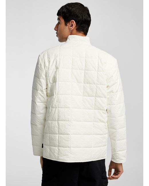 Rains White Giron Quilted Jacket for men