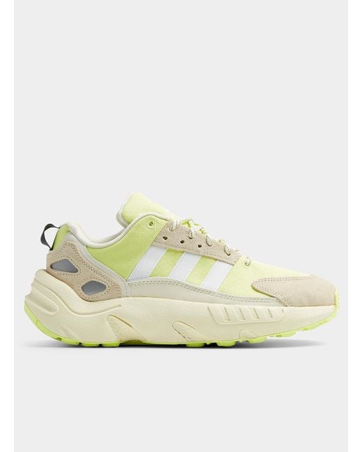 adidas Originals Zx 2k Boost Beige And Lime Sneaker Men in Green for Men |  Lyst