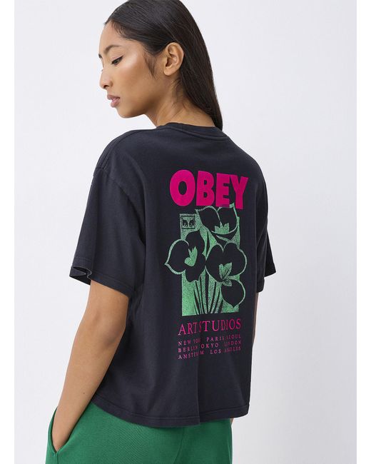 Obey Blue Pop Print Boxy