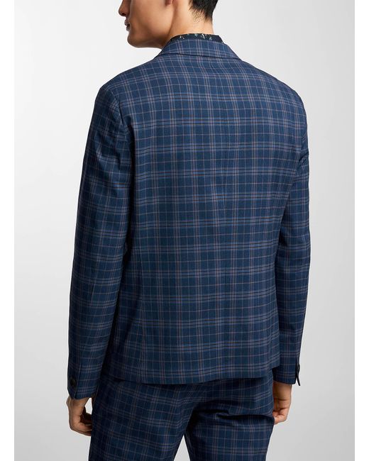 PS by Paul Smith Blue Checkered Jacket for men