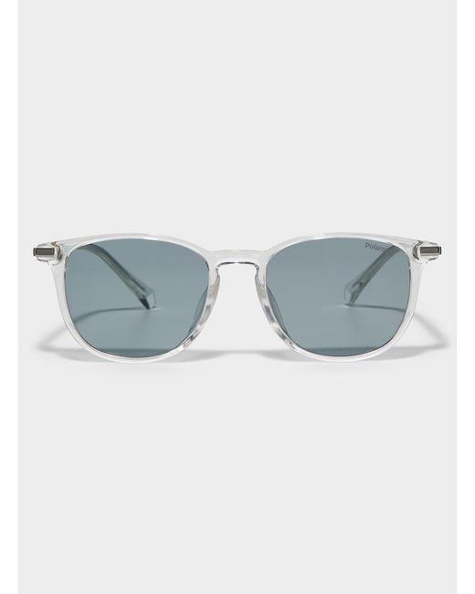 Polaroid Blue Translucent Rounded Sunglasses for men