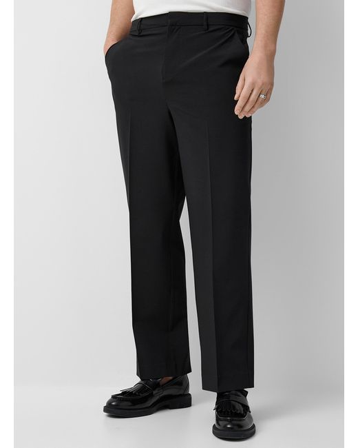 Le 31 Black Stretch Modern Pant Straight Fit for men