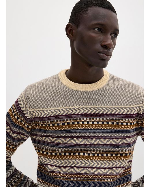 Lindbergh Multicolor Boreal Jacquard Sweater for men