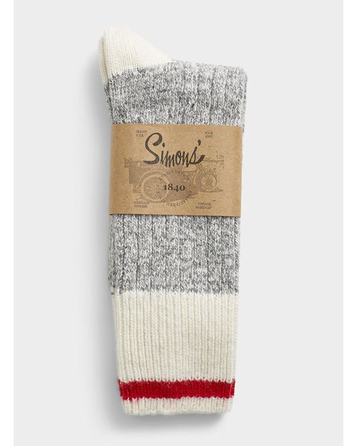 Le 31 Gray Wool Work Socks for men