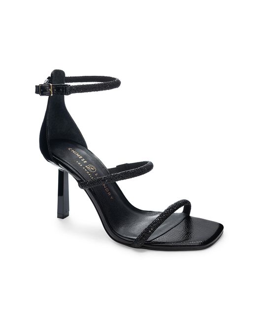Chinese Laundry Janai Crystal Straps Heeled Sandals Women in Black | Lyst