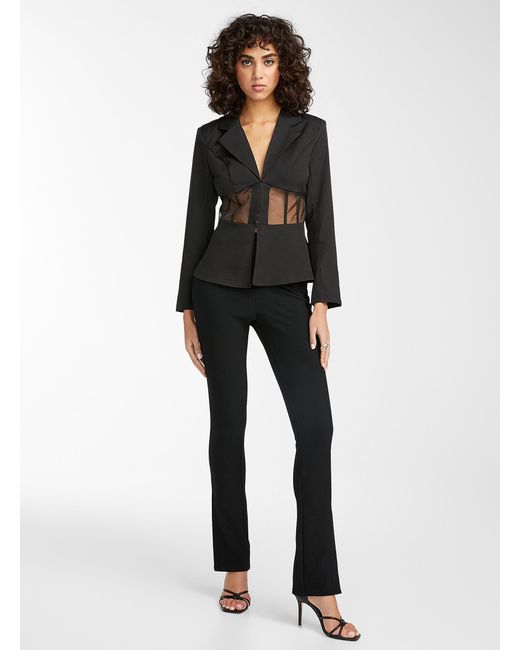 Icône Sheer Corset Blazer in Black Lyst