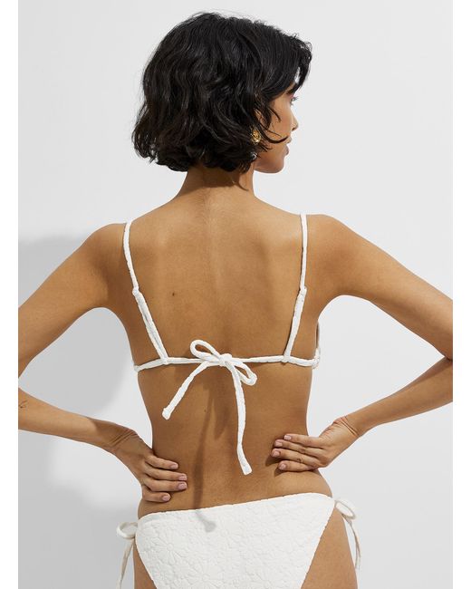 Simon's White Terry Daisy Triangle Top