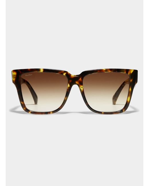 Max Mara Brown Glimpse Square Sunglasses