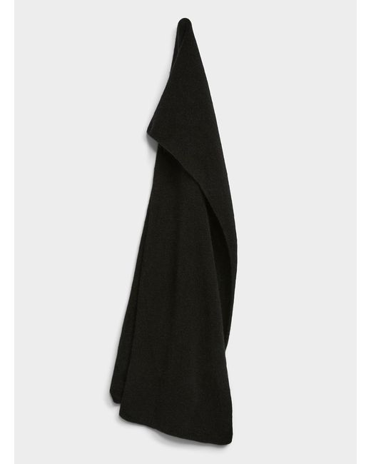 Simon's Black Solid Alpaca