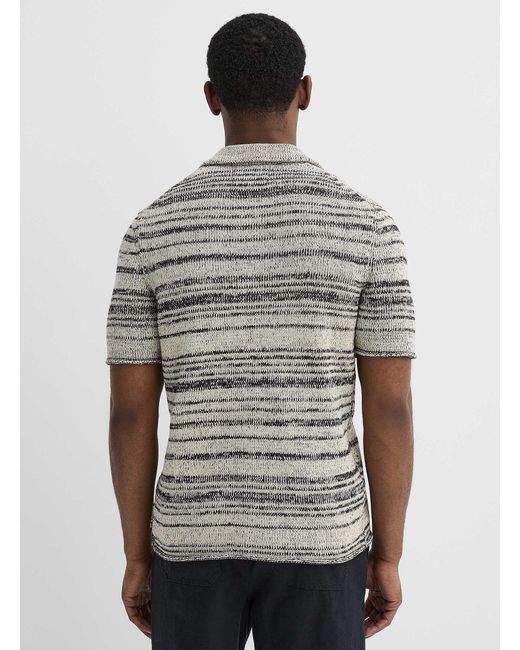 Marc O' Polo Gray Abstract Stripe Polo for men