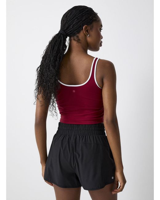 I.FIV5 Red Trimmed Hem Support Tank Low To Medium