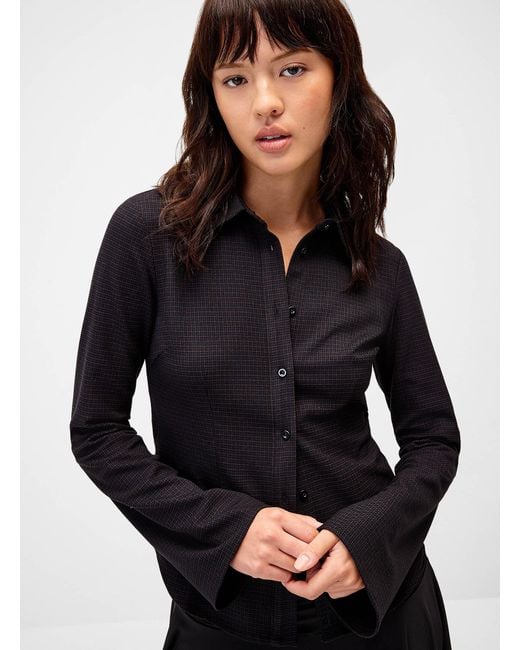 Twik Black Printed Cinched