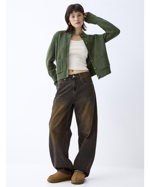 Twik Green Patch Pockets Mock