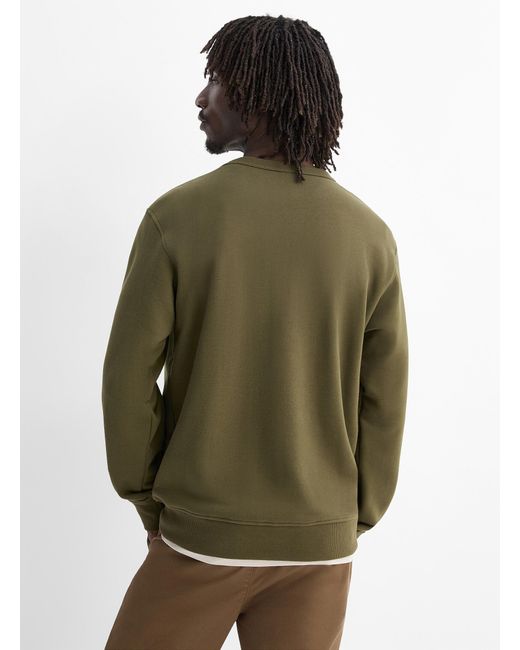 Hooké Green Chenille Embroidery Logo Sweatshirt for men