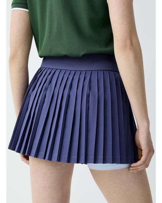 Lacoste Blue Pleated Stretch Skort