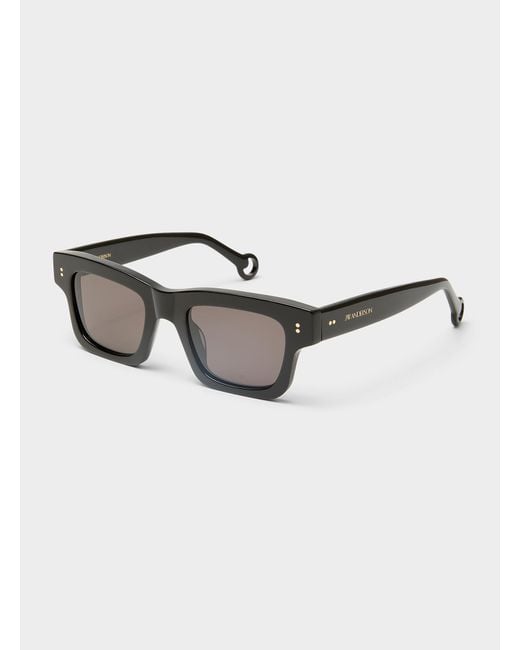 J.W. Anderson Black Rectangular Sunglasses