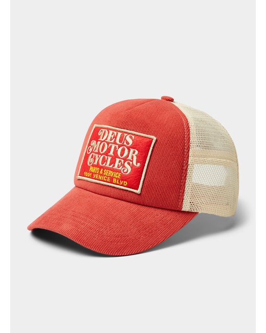 DEUS Red Mosey Trucker Hat for men