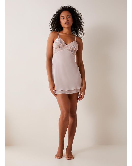 Rya Collection Natural Powder Pink Embroidered Nightie