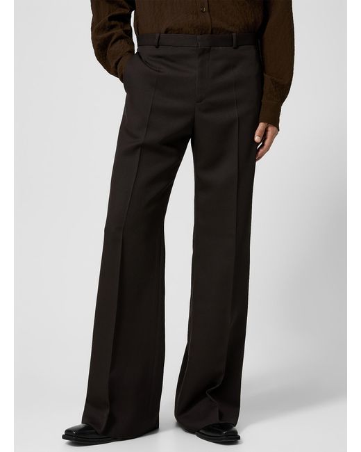 Cmmn Swdn Ottawa Espresso Wool Bootcut Pant in Black for Men
