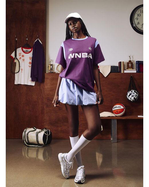 Simons x Peau de Loup Purple Wnba Classic Leaguewear Tm Sideline Split Tee