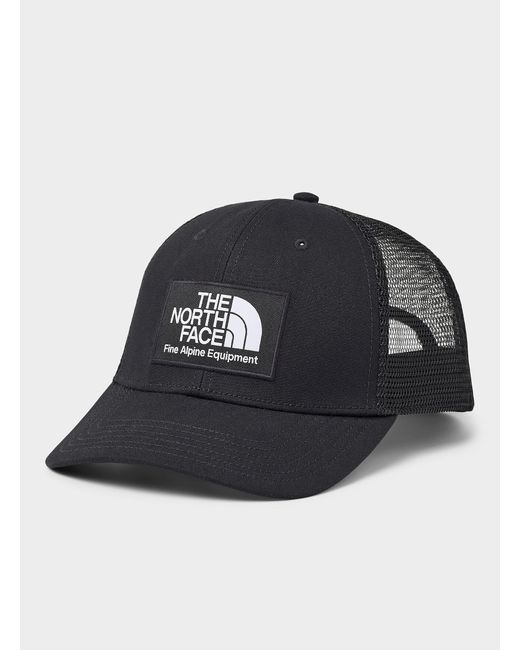 The North Face Black Signature Emblem Trucker Cap for men