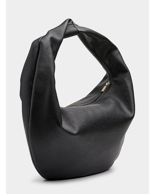 Flattered Black Alva Leather Xl Bag