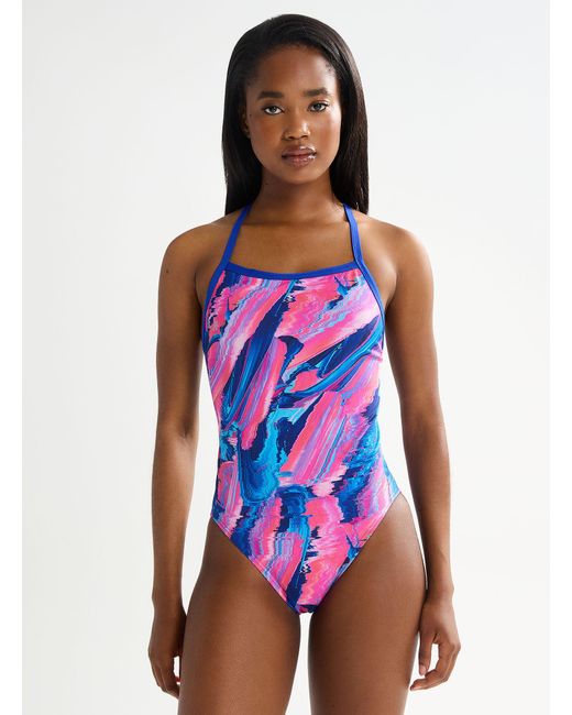 Speedo Red Turnback Endurance Patterned High
